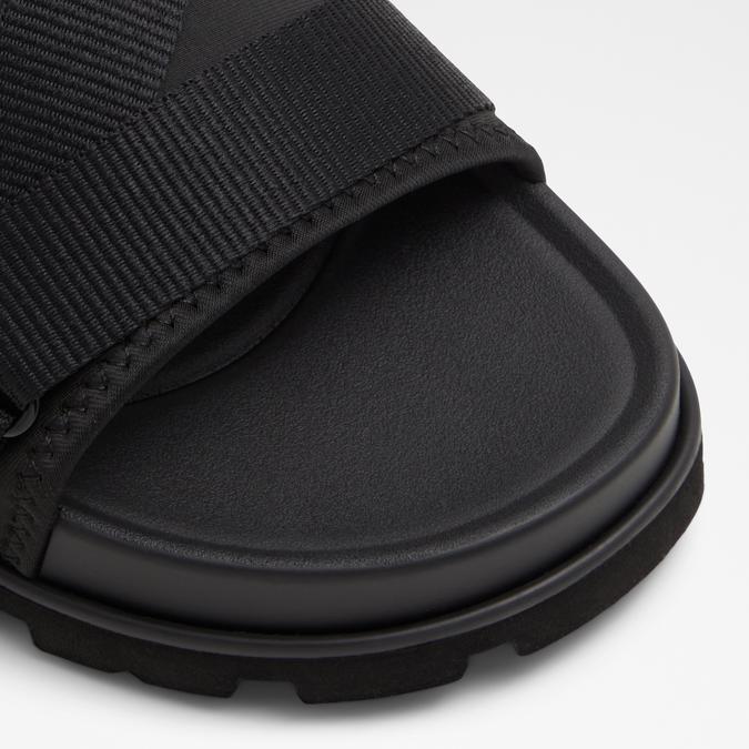 Deniels Men's Black Single Strap Sandals image number 5