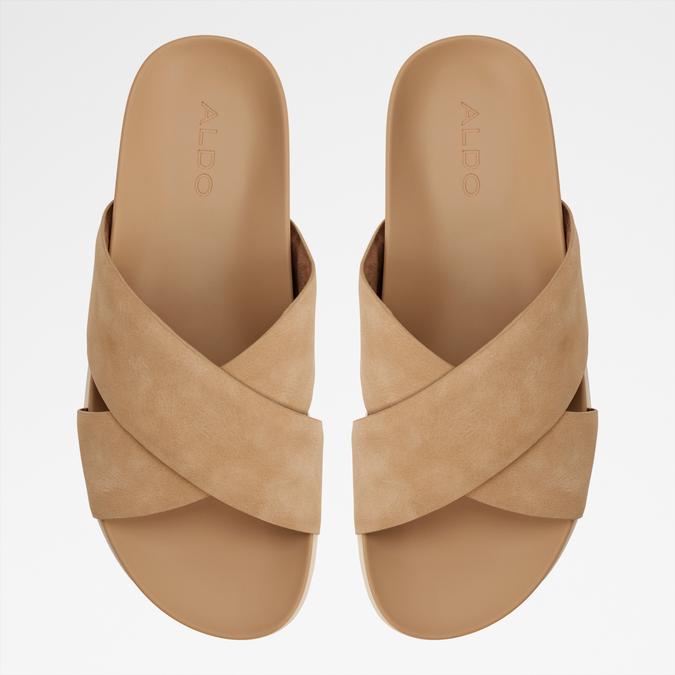 MARRINA-IN Beige Men Double Band Sandals image number 5