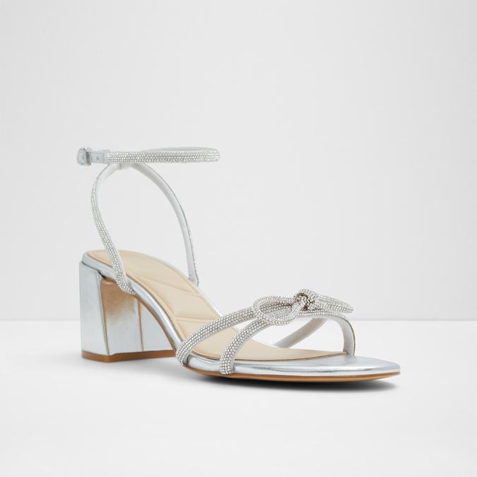 Bouclette Women's Silver Block heel Sandals image number 4