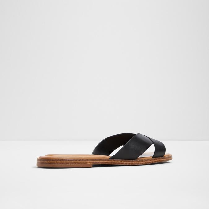 Caria Women's Black Flat Sandals image number 2