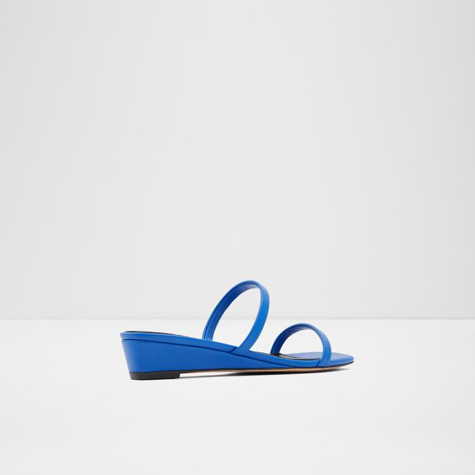 Giannina Women's Open Blue Flat Sandals