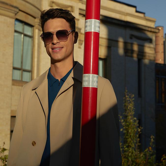 Magor Men's Black On Gold Sunglasses image number 1