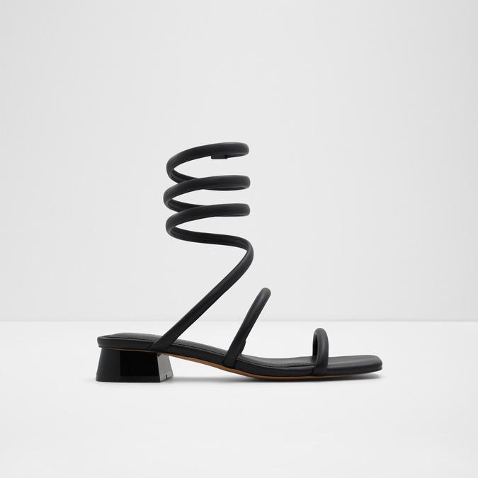 Spinna Women's Black Flat Sandals