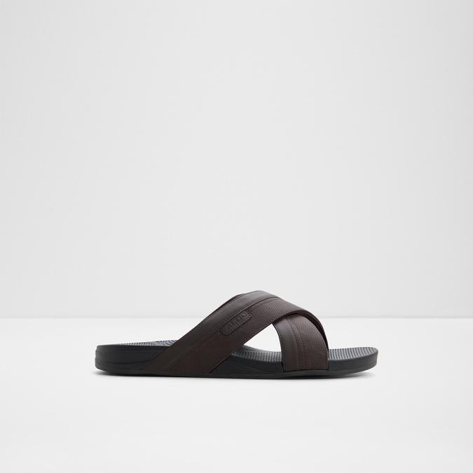 PIETTEA-IN Brown Men Cross Strap Sandals