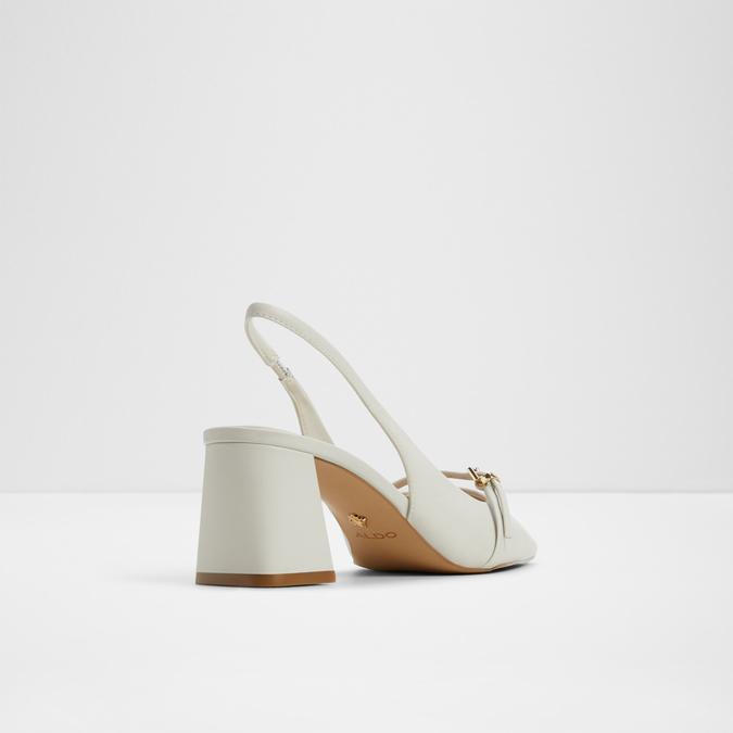 Skepper-In Women's White Block Heel Shoes image number 2