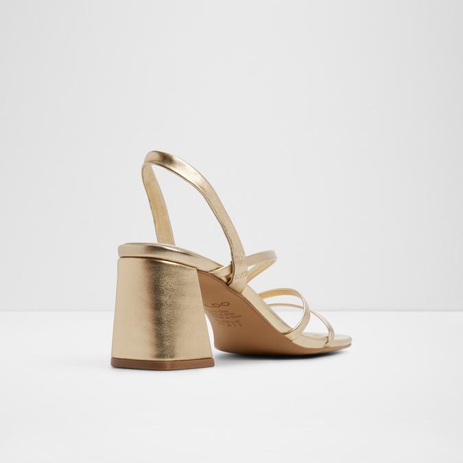 ATLANTICUSM-IN GOLD Women Block Heel Sandals