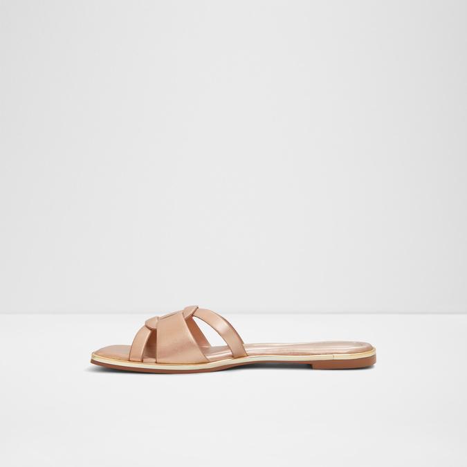 Cadialdan Women's Rose Gold Flat Sandals image number 3