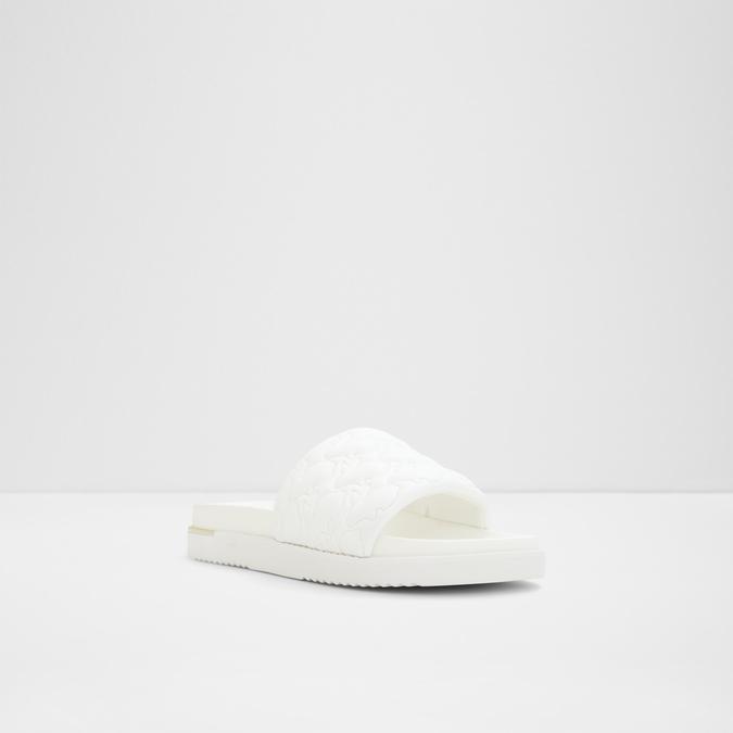 Hopslide Women's White Flat Sandals image number 3