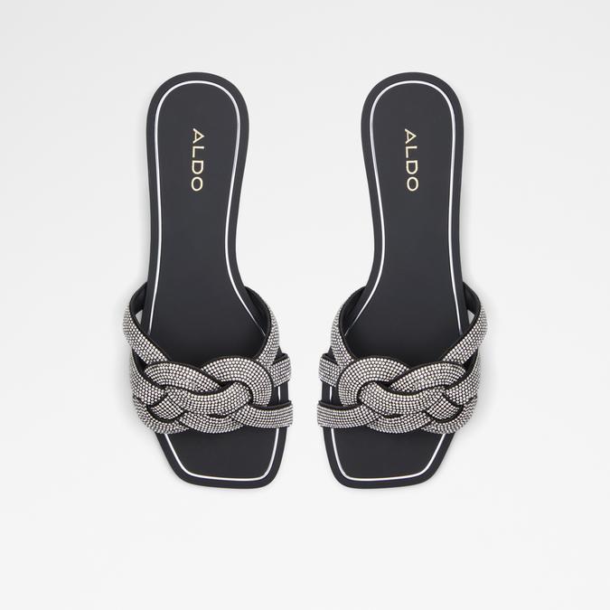 Tydeus Women's Black Flat Sandals image number 1