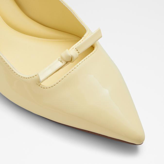Janiett Women's Light Yellow Block Heel Shoes image number 5