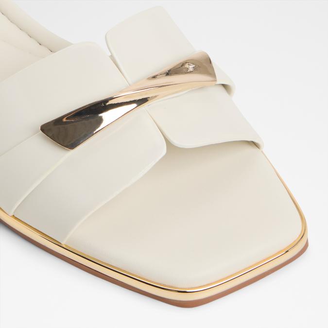 Darlina-In Women's White Flat Sandals image number 5