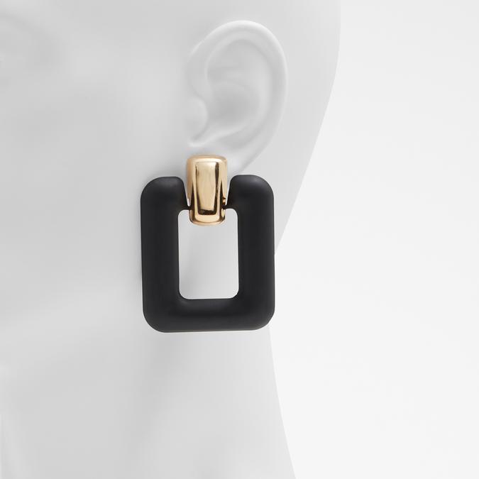 Thigoni Women's Black On Gold Earrings image number 1