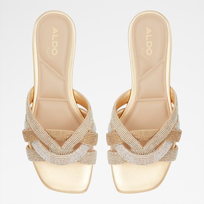 Corally Women's Gold Flat Sandals image number 1