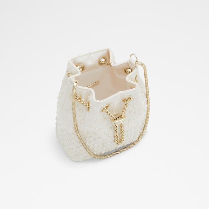 Pearlily Women's White Bucket Bag image number 3
