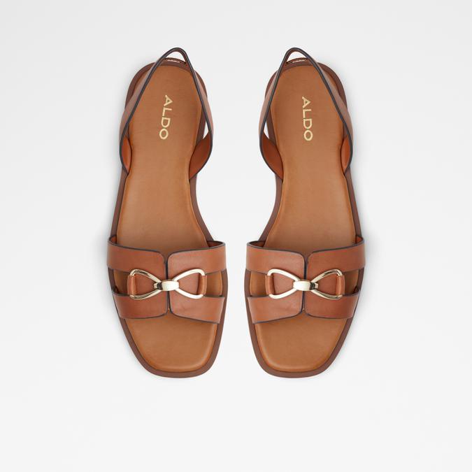 Odele Women's Medium Brown Flat Sandals