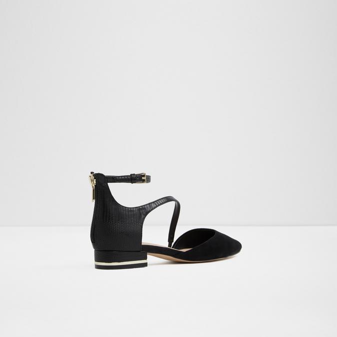 Acemma Women's Black Block Heel Shoes image number 2