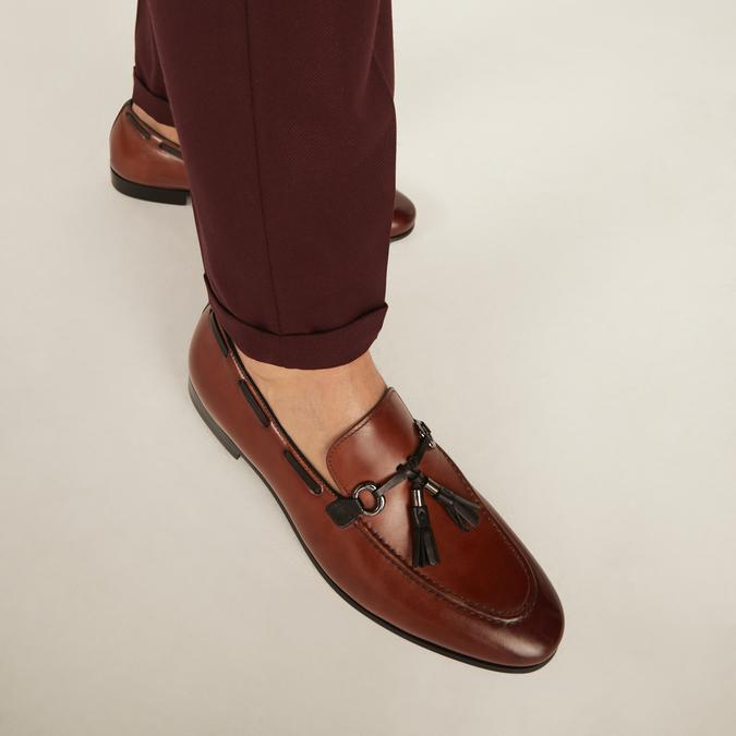 Olaleviel Men's Medium Brown Dress Loafers image number 1