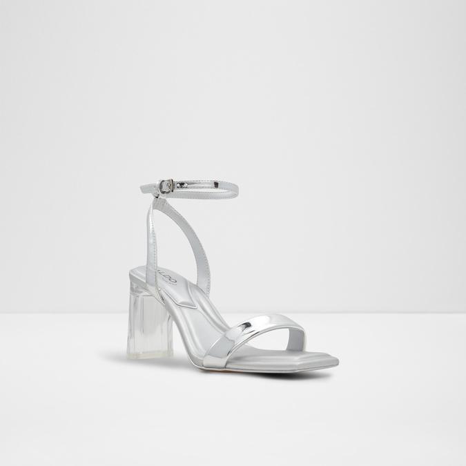 Aurorai Women's Silver Block Heel image number 4