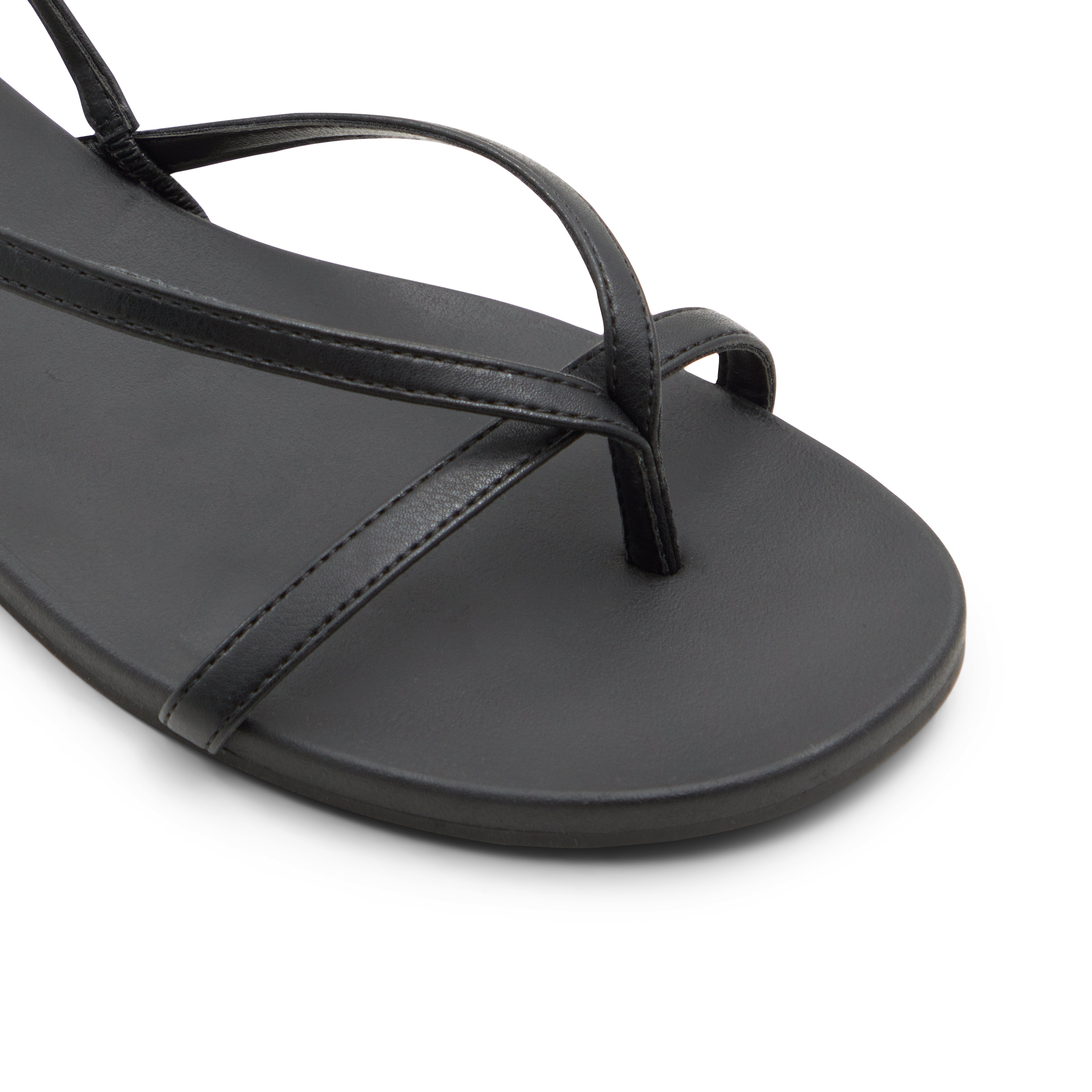 Montebello Women's Black Flat Sandals image number 5