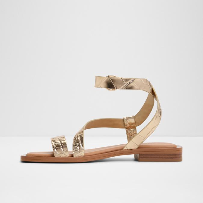 Grugar-In Women's Gold Flat Sandals image number 3