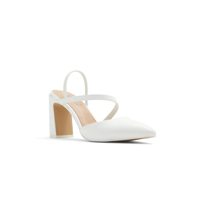 Call it Spring Faunaa Women's White Block Heel Shoes image number 4