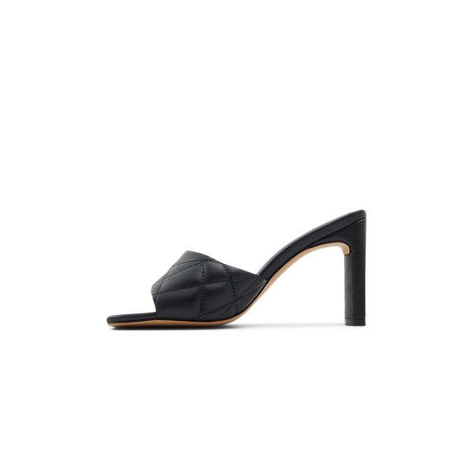 Kyraa Women's Black Heeled Sandals image number 2