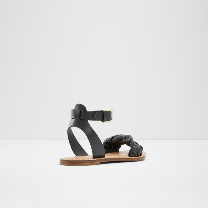 Tressa Women's Black Flat Sandals image number 2