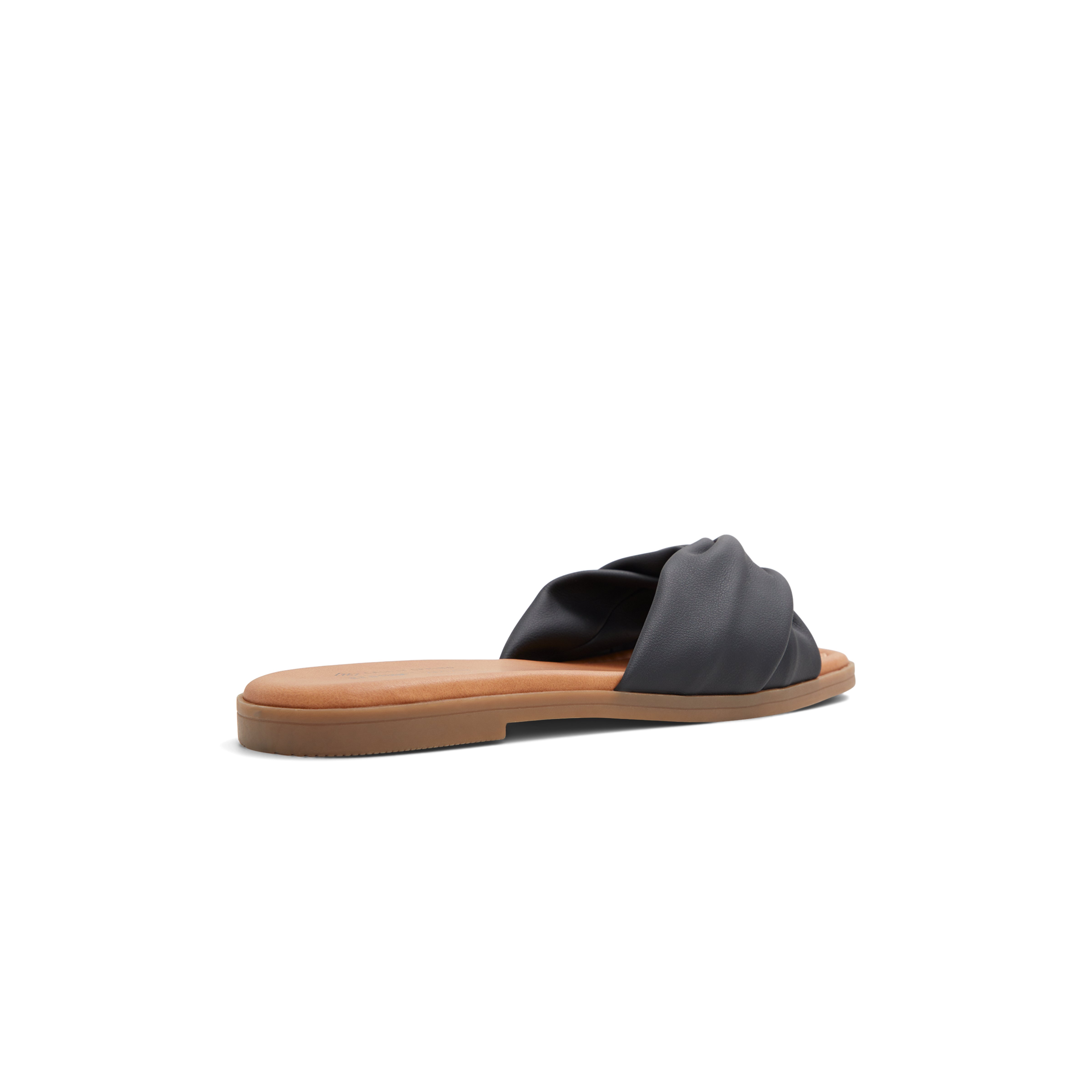 Peaches Women's Black Flat Sandals image number 2