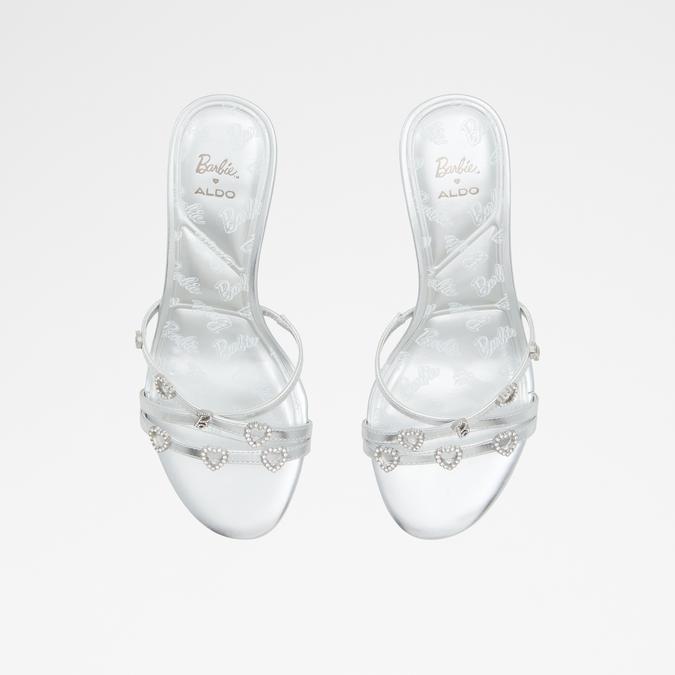 Barbiemule Women's Silver Dress Sandals image number 2