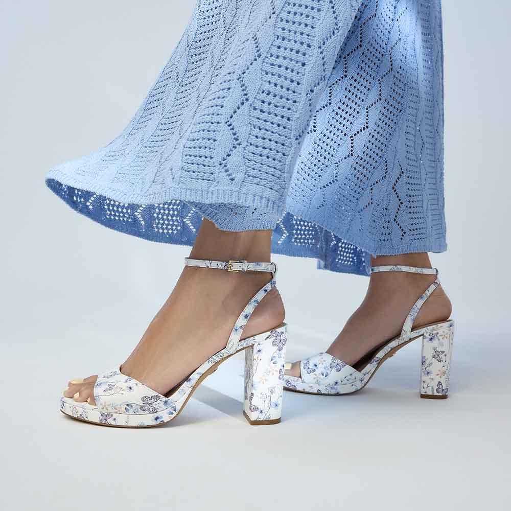 Gracious-In Women's Multicolor Block Heel Sandals