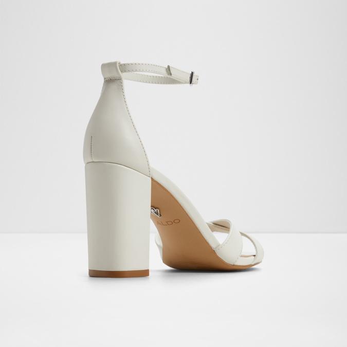 Melodie-In Women's White Block Heel Sandals image number 2
