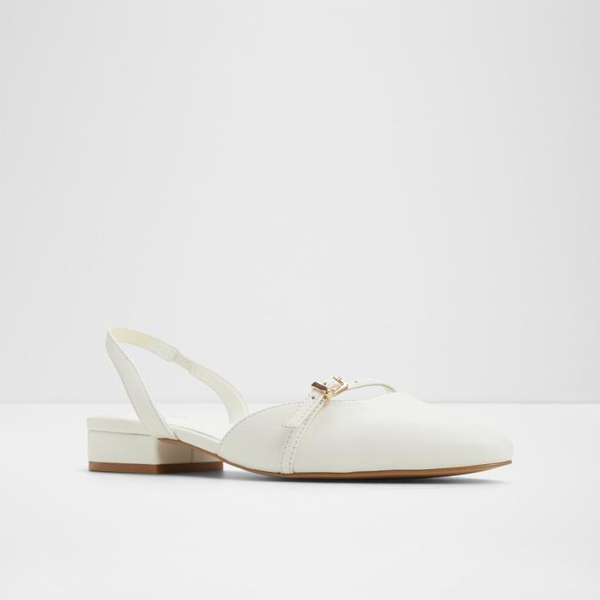 Flintstone-In Women's White Block Heel Shoes image number 4