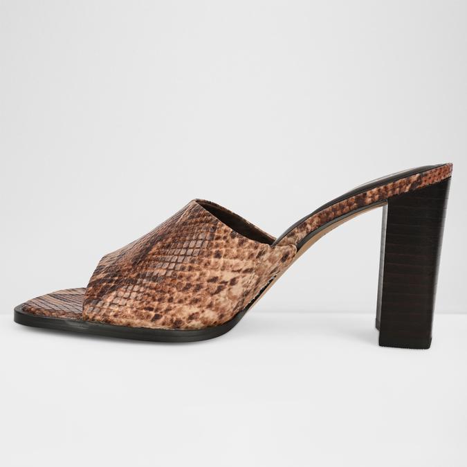 RE-SOPHIA-IN BROWN MULTI Women Block Heel Sandals image number 3