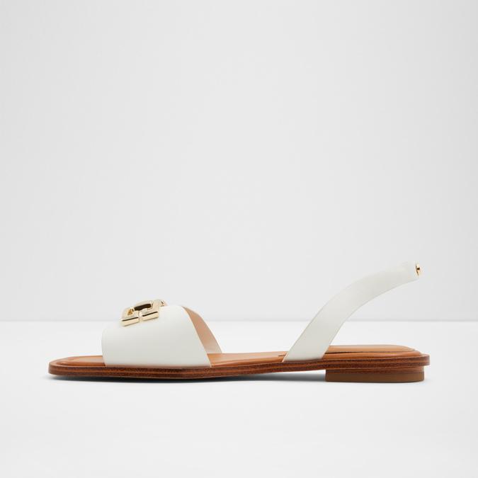 Agreinwan Women's White Flat Sandals image number 3