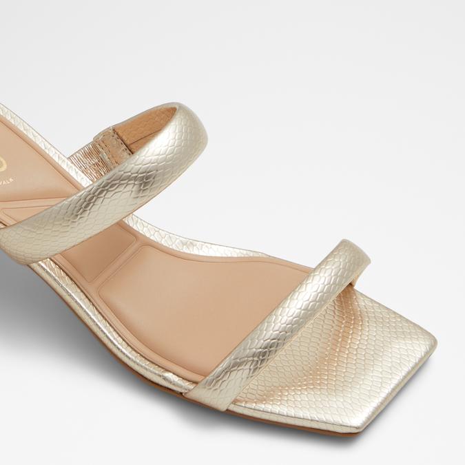 Mandi Women's Gold Block heel Sandals image number 5
