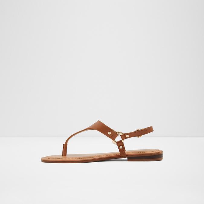 Elubrylla Women's Cognac Flat Sandals image number 3