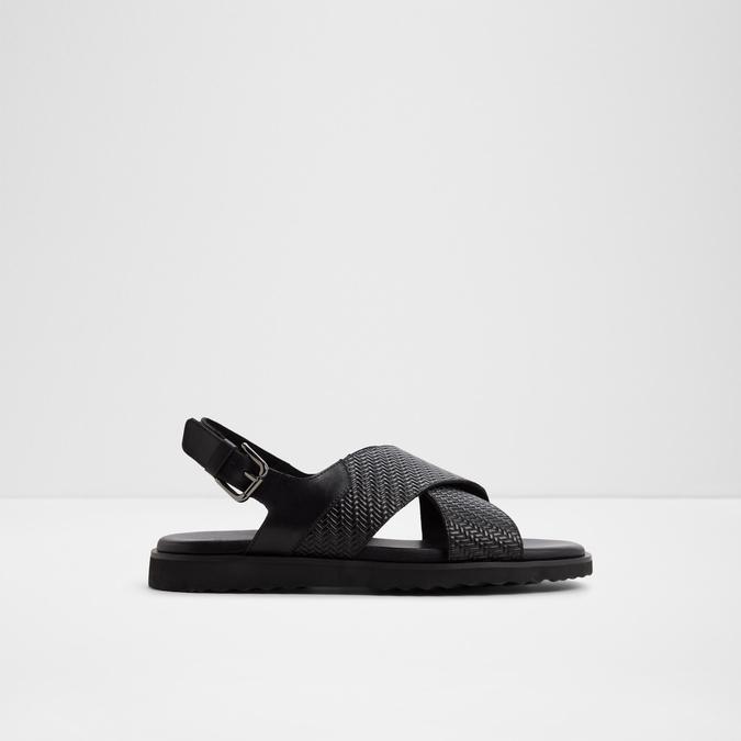Silvoa-In Men's Black Back Strap Sandals
