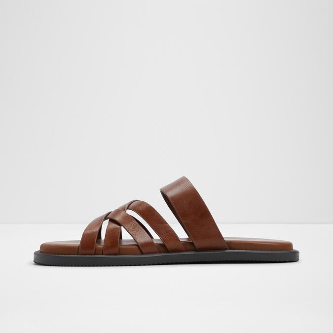 Haniffa-In Men's Cognac Strap Sandals image number 3