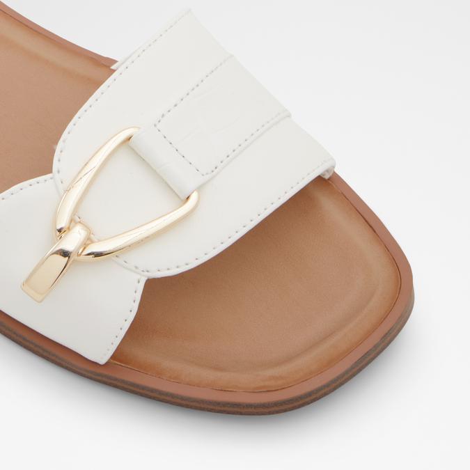 Magda Women's White Flat Sandals image number 5