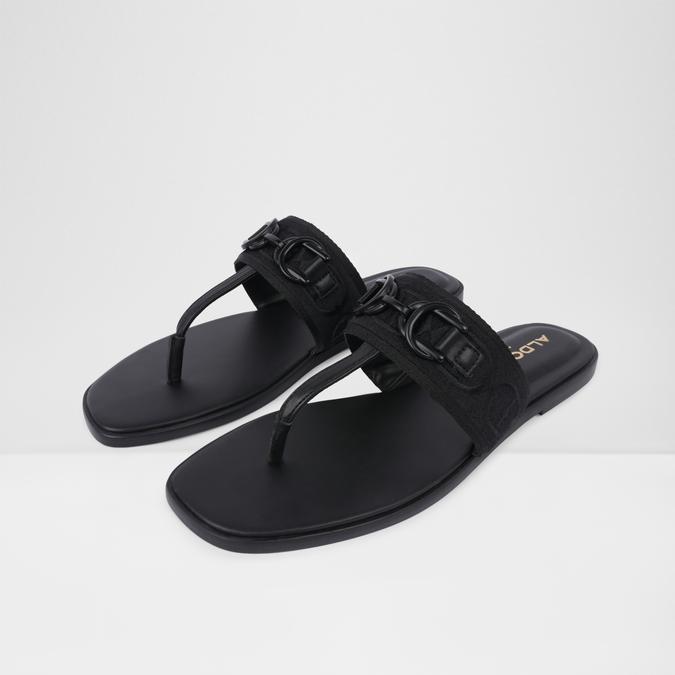 Coralynnaa-In Women's Black Flat Sandals image number 3