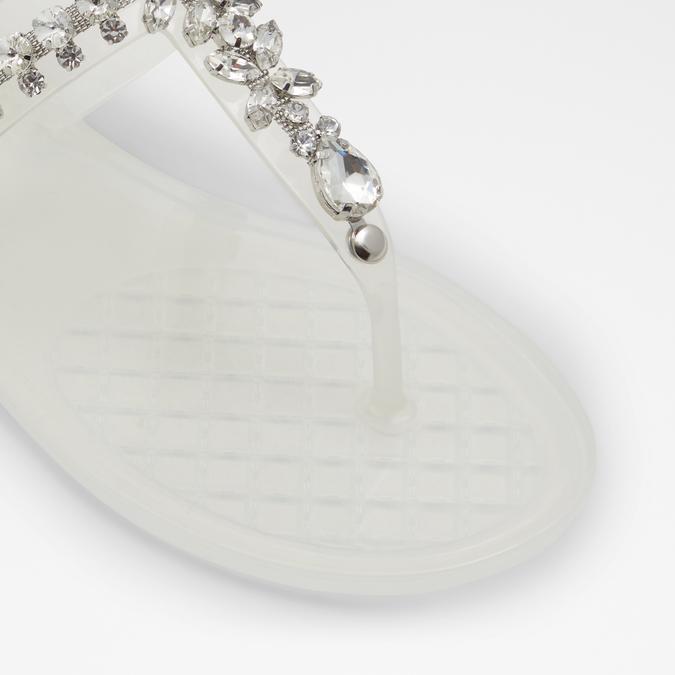 Legaemas Women's White Flat Sandals image number 5