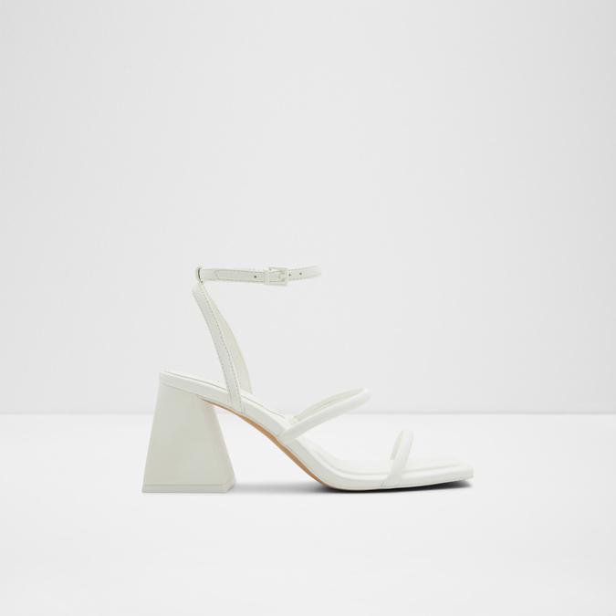 Miran Women's White Block Heel Sandals image number 0