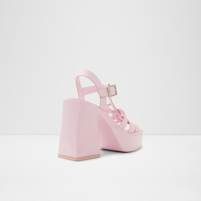 Jeni Women's Pink Block Heel Sandals image number 1