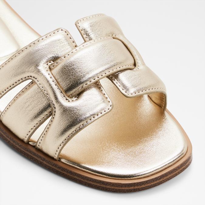 ELENARIAA Gold Women Flat Sandals image number 4