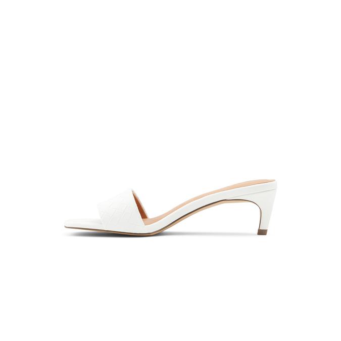 Aabella Women's White Heeled Sandals image number 2