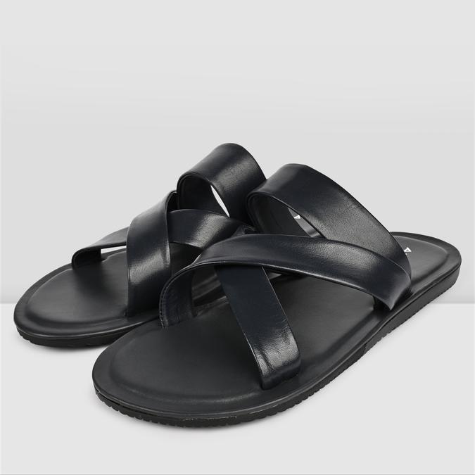 ZAHIR-IND Navy Men Cross Strap Sandals image number 2