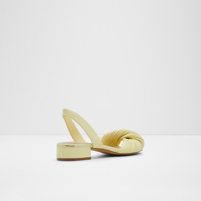 Nabila Women's Light Yellow Flat Sandals image number 2