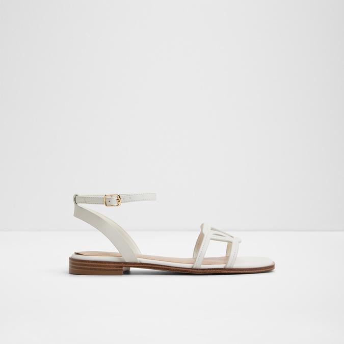 Greengrove-In Women's White Flat Sandals image number 0