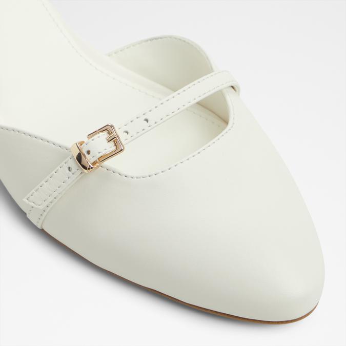 Flintstone-In Women's White Block Heel Shoes image number 5