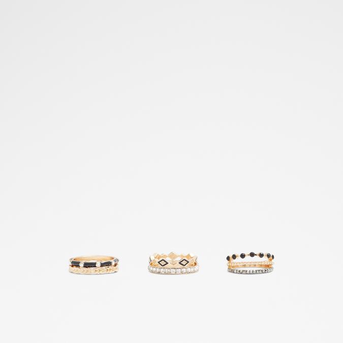 Trescoe Women's Black On Gold Rings image number 0
